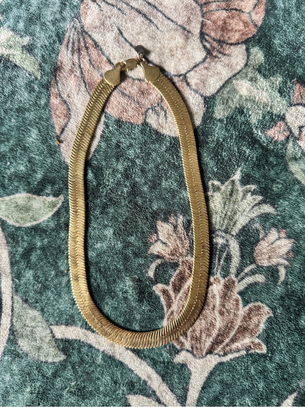 Vanessa Mooney Gold Herringbone Statement Necklace